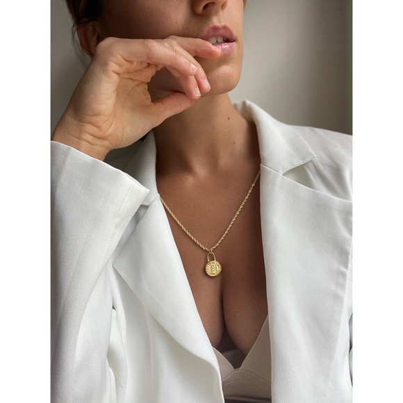 Fendi Jewelry - Fendi 90s Logo Medallion w/14k Rope Necklace